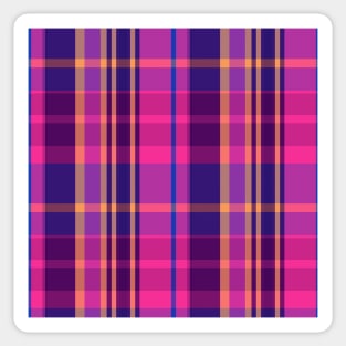 Vaporwave Aesthetic Conall 1 Hand Drawn Textured Plaid Pattern Sticker